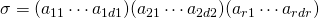 \sigma=(a_{11} \cdots a_{1d1})(a_{21} \cdots a_{2d2})(a_{r1} \cdots a_{rdr})